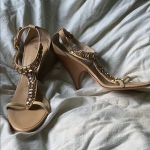 Giuseppe Zanotti Tan Heels with Embellishment